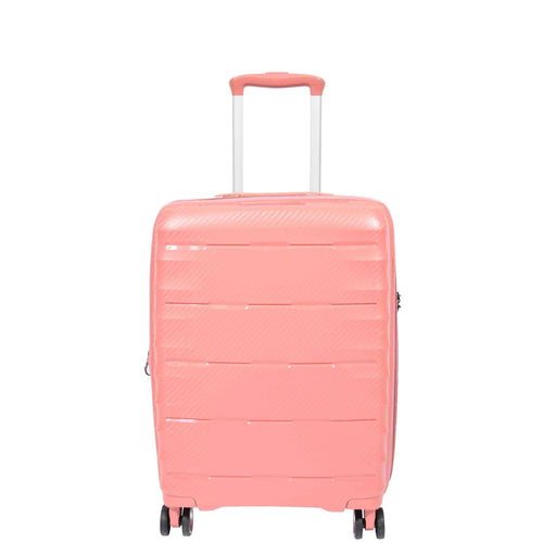 Cabin Size 8 Wheeled Expandable ABS Luggage Pluto Rose Gold 1