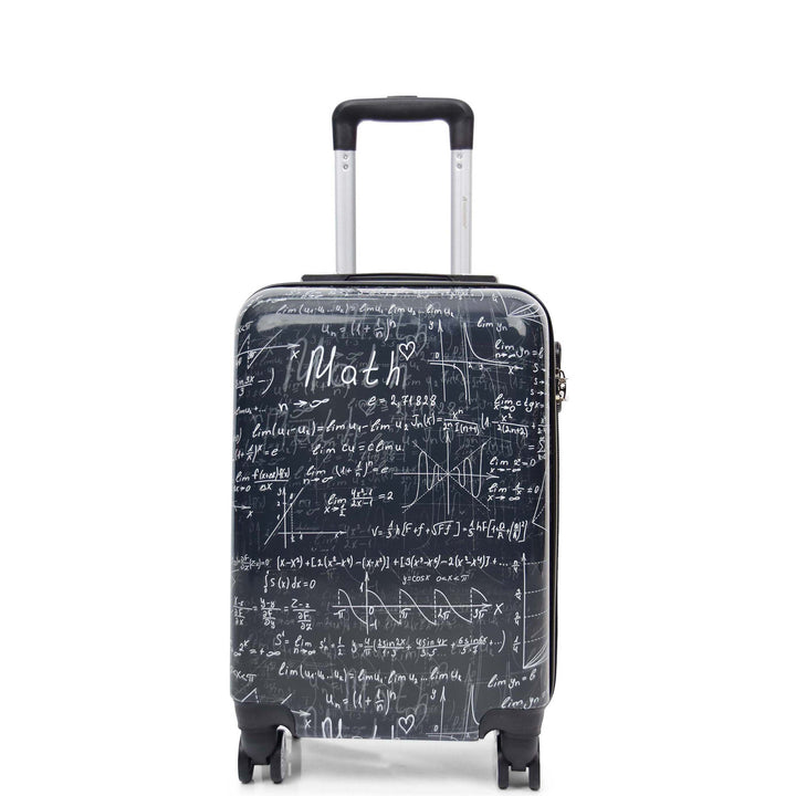 Four Wheel Suitcase Hard Shell Luggage Maths Print