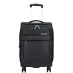Black Soft Suitcase 8 Wheel Spinner Expandable Luggage Quito 13