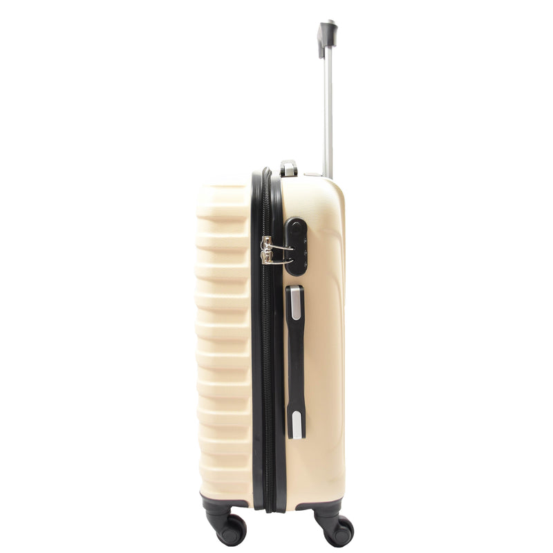 Four Wheel Suitcases Hard Shell Luggage Conney Off White 11