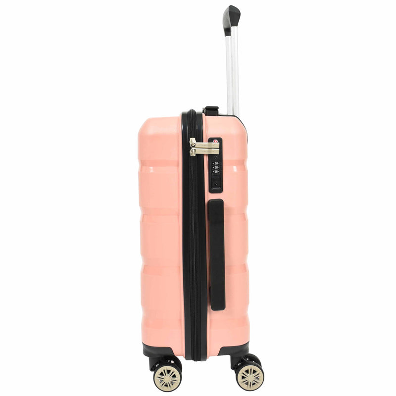 PP Hard Shell Luggage Expandable Four Wheel Suitcases Cygnus Rose Gold 15