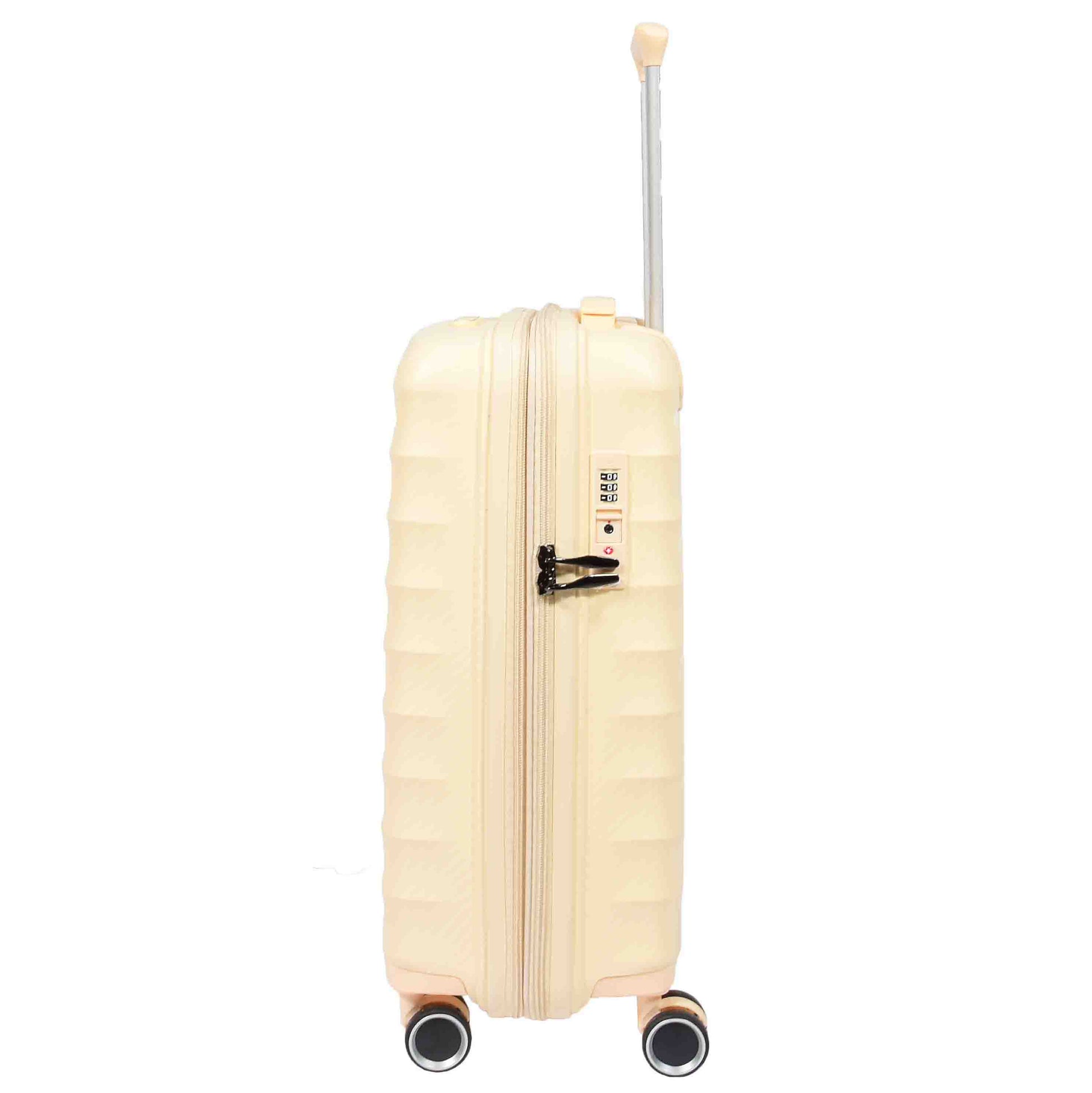 8 Wheeled Expandable ABS Luggage Miyazaki Off White 14