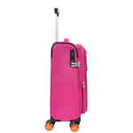 Pink Soft Suitcase 8 Wheel Spinner Expandable Luggage Quito 14