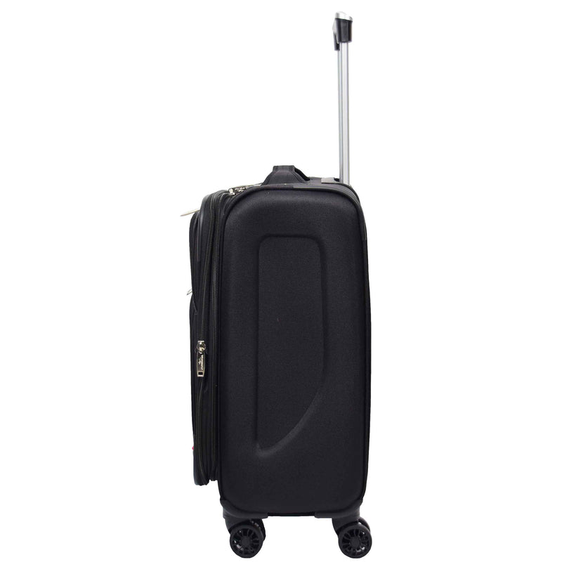 Four Wheel Soft Case Travel Suitcase Luggage Columbia Black 20