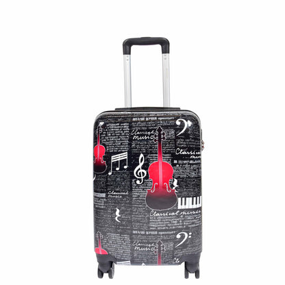 Four Wheels Hard Classical Music Printed Luggage Cabin BILBAO 14