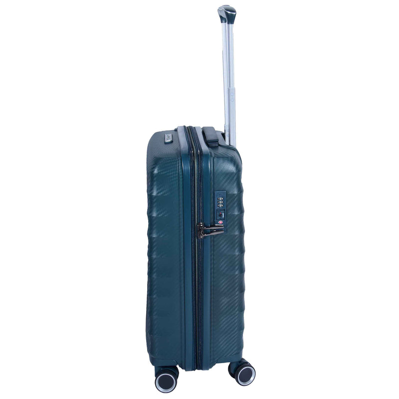 Cabin Size 8 Wheeled Expandable ABS Luggage Pluto Green 3
