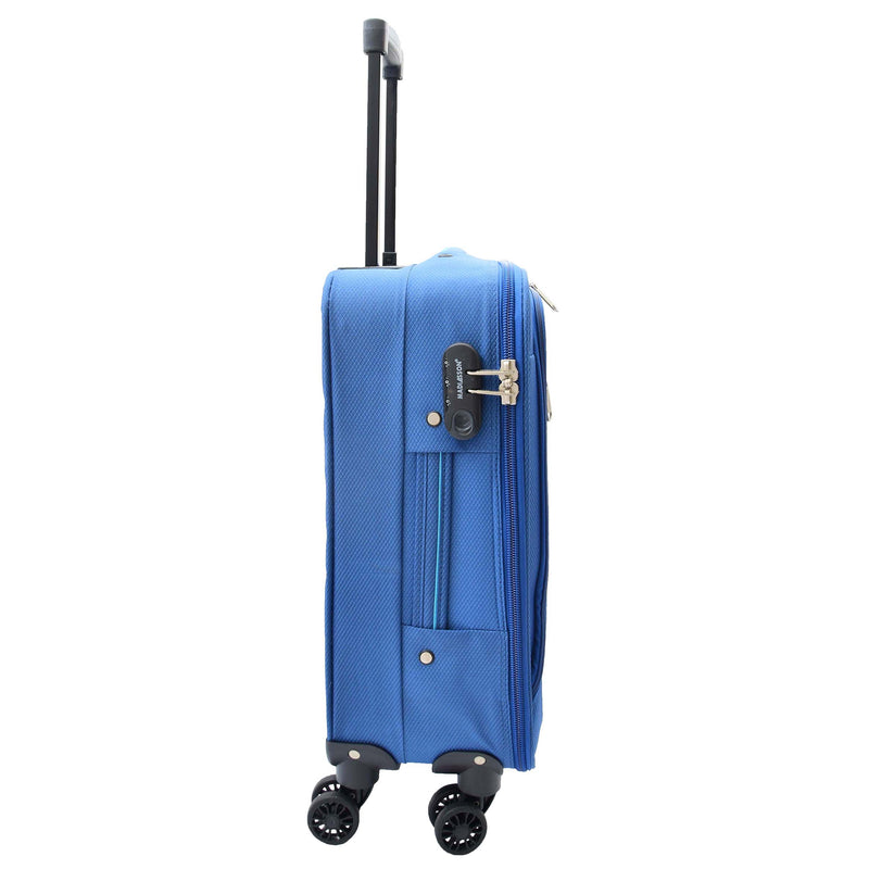 Four Wheel Suitcases Lightweight Soft Expandable Luggage Cosmic Blue 13