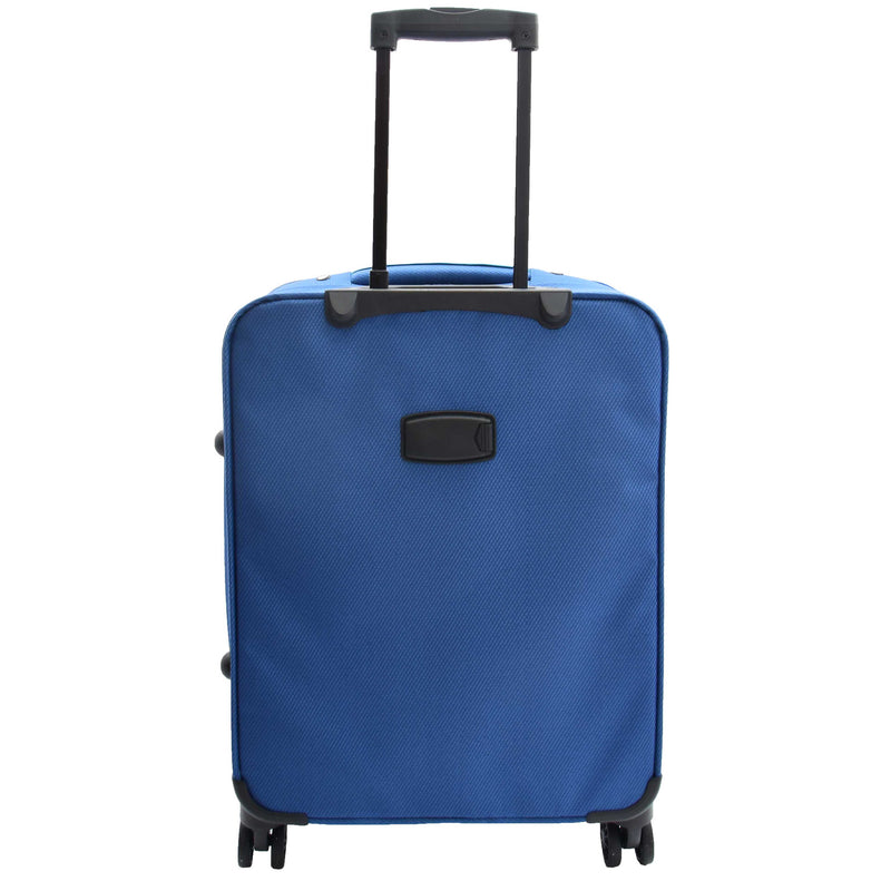 Four Wheel Suitcases Lightweight Soft Expandable Luggage Cosmic Blue 14