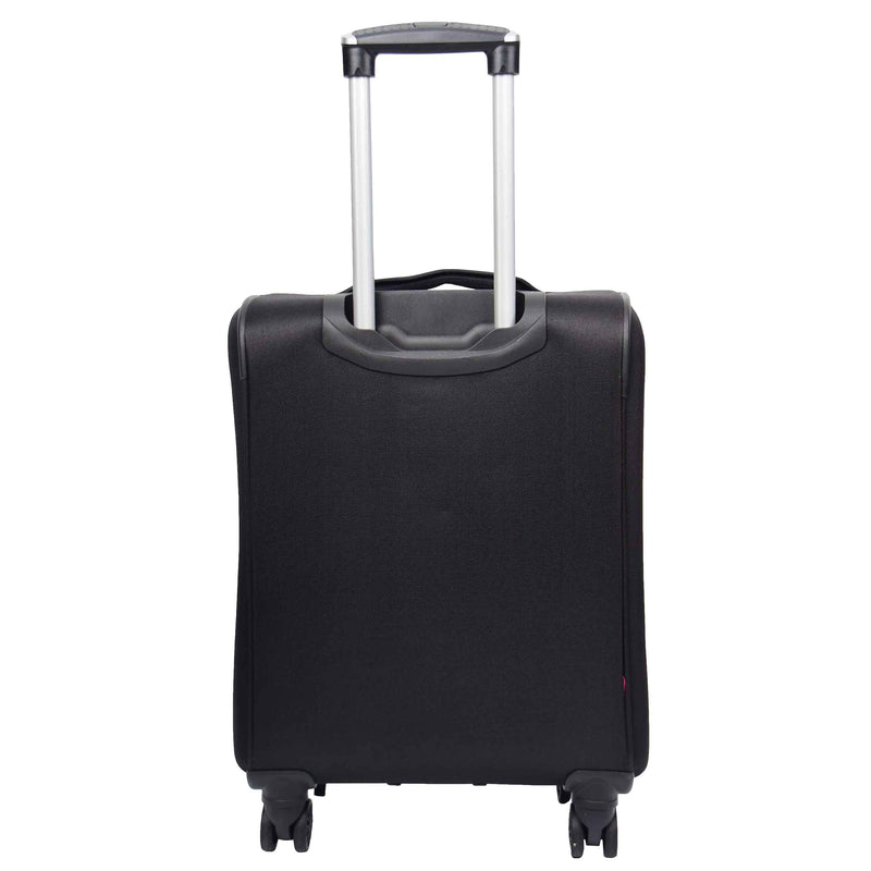 Four Wheel Soft Case Travel Suitcase Luggage Columbia Black 21