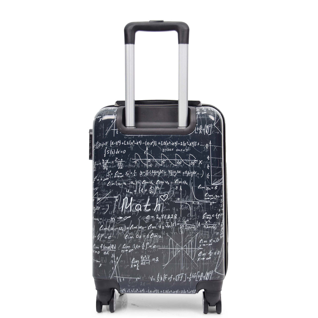 Four Wheel Suitcase Hard Shell Luggage Maths Print