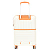 Expandable Wheeled Suitcases Solid Hard Shell PP Luggage Milky Titania 14