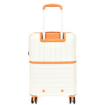 Expandable Wheeled Suitcases Solid Hard Shell PP Luggage Milky Titania 14