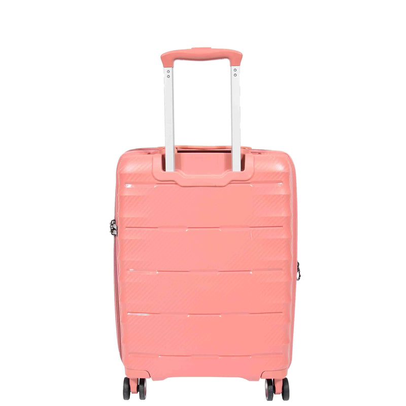 Cabin Size 8 Wheeled Expandable ABS Luggage Pluto Rose Gold 3