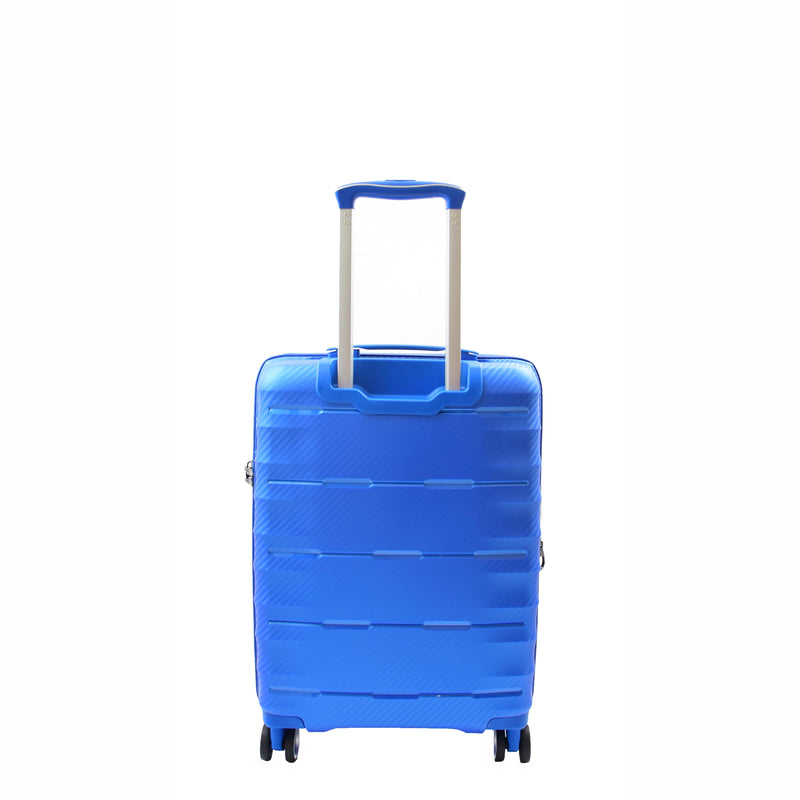 Cabin Size 8 Wheeled Expandable ABS Luggage Pluto Blue 2