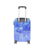 4 Wheeled Cabin Hard Luggage Jeans Print DETROIT Blue 2