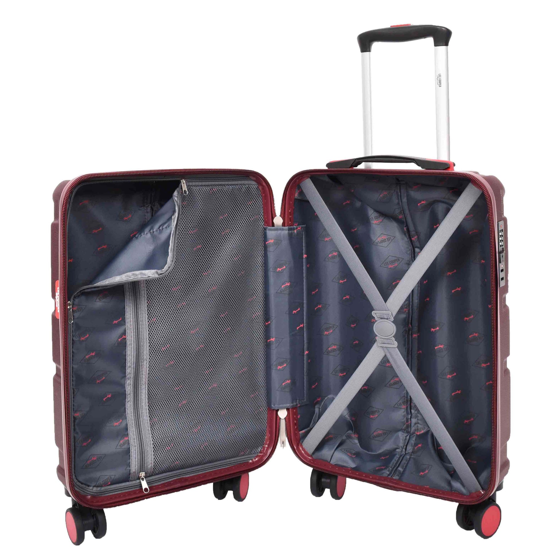 4 Wheel Spinner TSA Hard Travel Luggage Union Jack Wine small-4