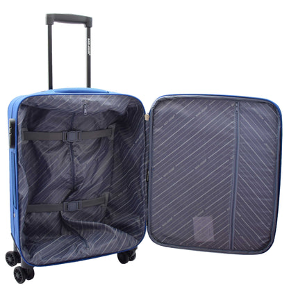 Four Wheel Suitcases Lightweight Soft Expandable Luggage Cosmic Blue 15