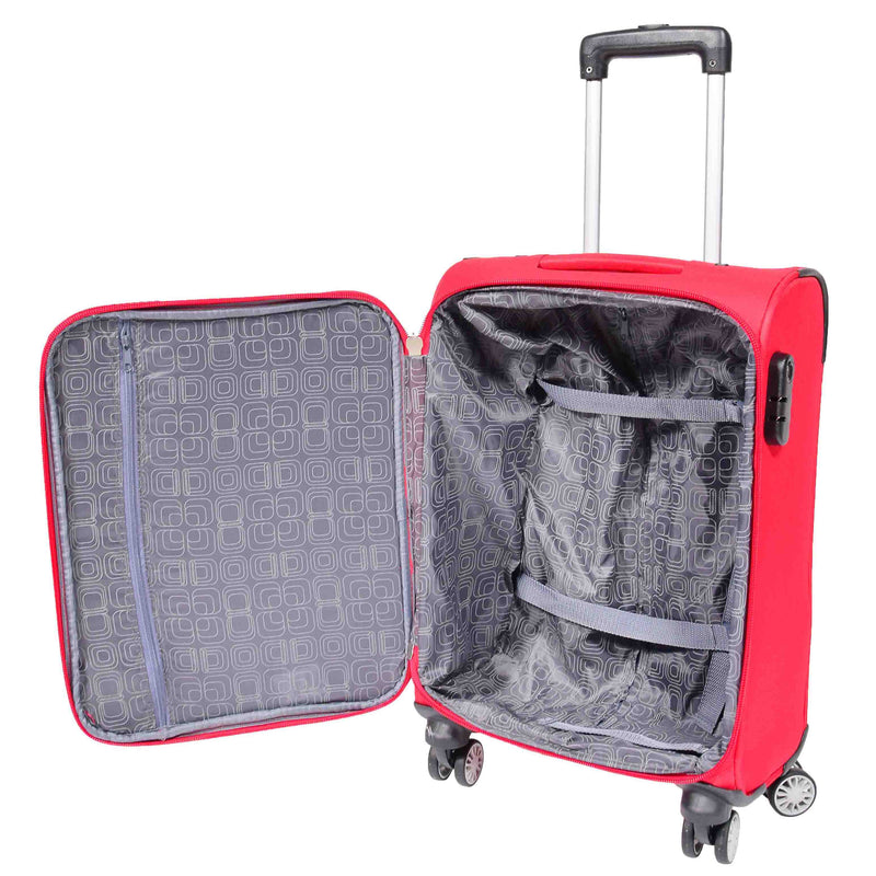 Soft 8 Wheel Spinner Expandable Luggage Malaga Red 15