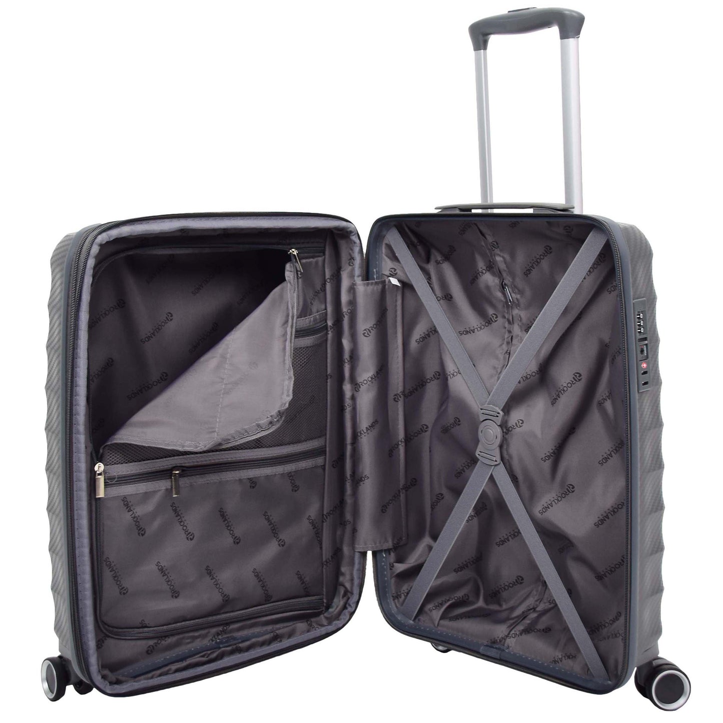 8 Wheeled Expandable ABS Luggage Miyazaki Grey 16