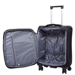 Four Wheel Soft Case Travel Suitcase Luggage Columbia Black 22