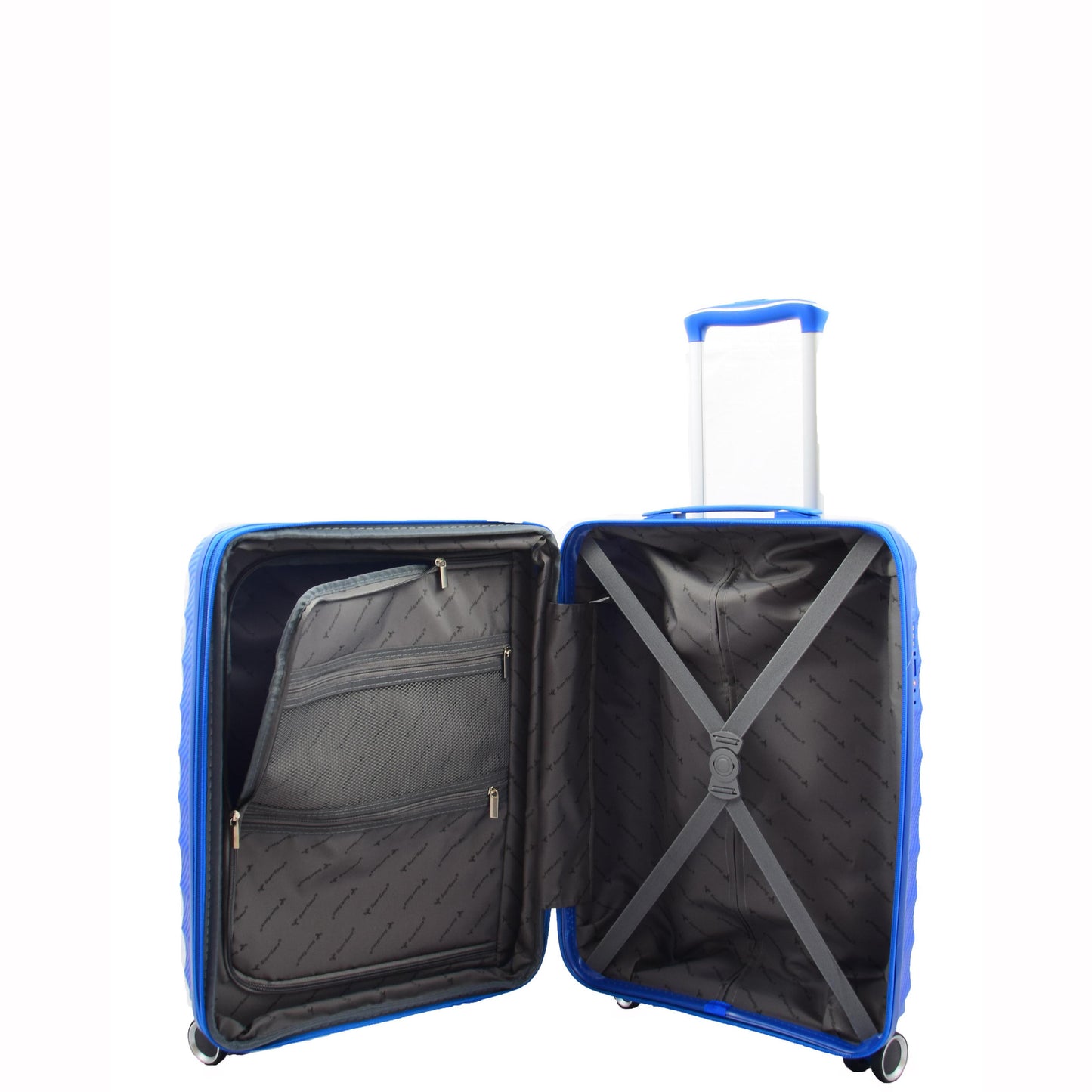 Cabin Size 8 Wheeled Expandable ABS Luggage Pluto Blue 5