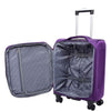 Four Wheel Soft Case Travel Suitcase Luggage Columbia Purple 21