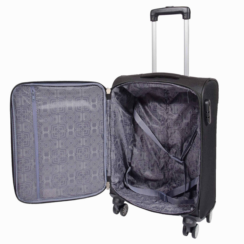 Soft 8 Wheel Spinner Expandable Luggage Malaga Black 14