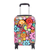 Four Wheel Suitcase Hard Shell Expandable Luggage Flower Print 19
