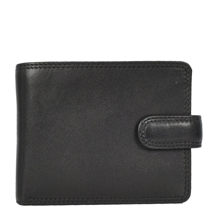 Genuine Leather Bifold Wallet for Men, RFID Protected, Gift Box Included HOL13 Black