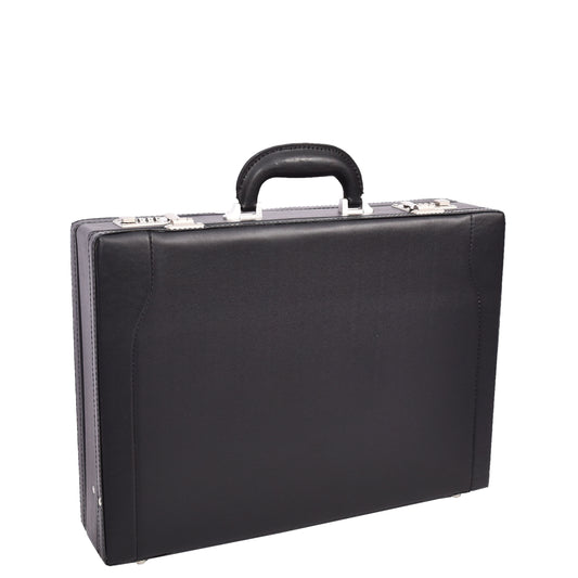 Classic Attache Case Leather Look Briefcase Document Bag Black Bulga