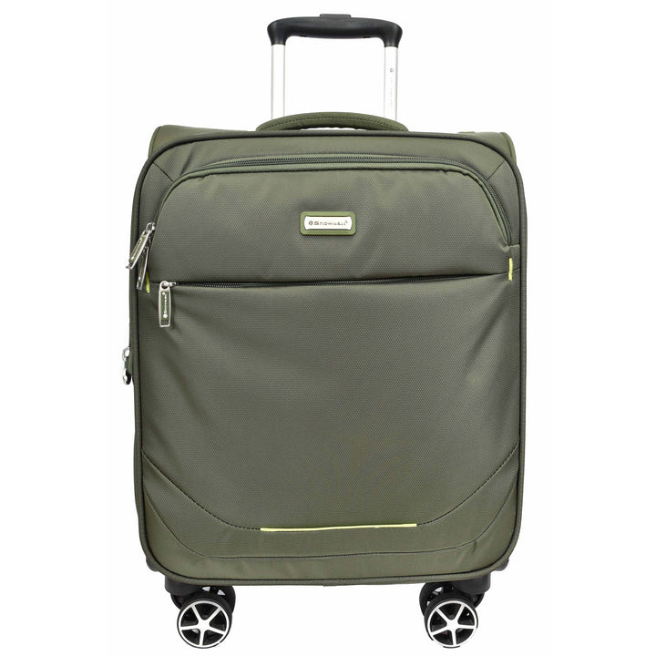 Cabin Size Soft Carry-On Suitcase with Four Wheels Hand Luggage, 50cm / 20 Inch Air Ease Green