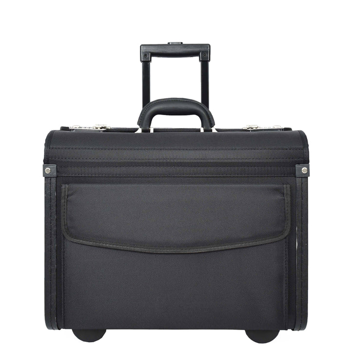 Rolling Pilot Case on Wheels Business office Organiser Laptop Bag Cockpit Black-1