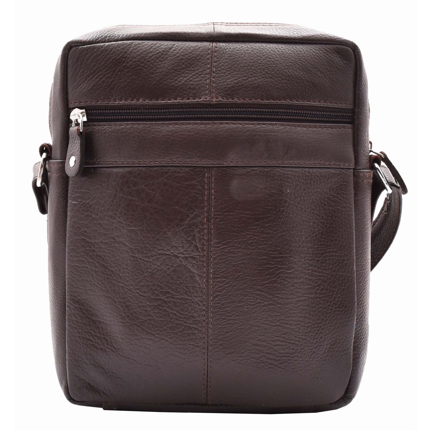 Mens Real Leather Cross Body Pouch Organiser Flight Bag Ashland Brown-3