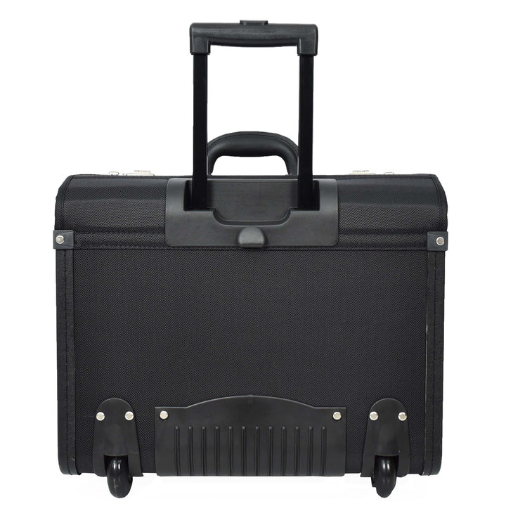 Rolling Pilot Case on Wheels Business office Organiser Laptop Bag Cockpit Black-2