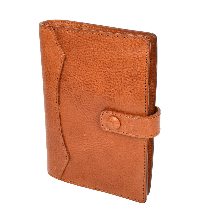 Premium Leather Diary Personal Organiser A6 Size Paper Refillable Ring Binder Notebook Velmora Caramel