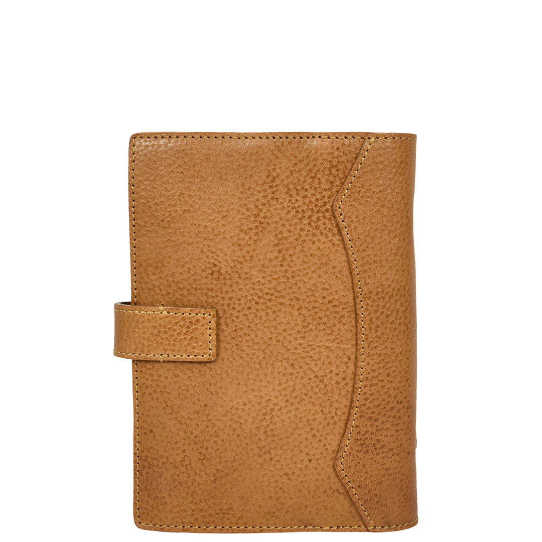 Premium Leather Diary Personal Organiser A6 Size Paper Refillable Ring Binder Notebook Velmora Olive Brown