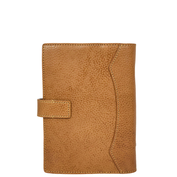 Premium Leather Diary Personal Organiser A6 Size Paper Refillable Ring Binder Notebook Velmora Olive Brown