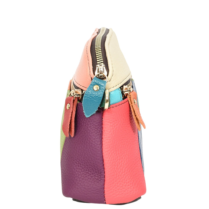 Women's Leather Crossbody Bag Random Multicoloured Casual Sling Bag HOL109