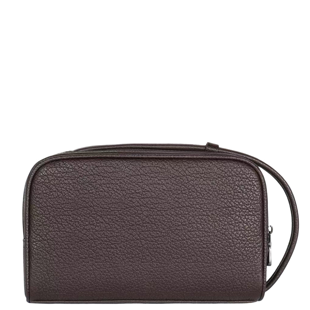Real Leather Toiletry Wash Bag Alexander Brown