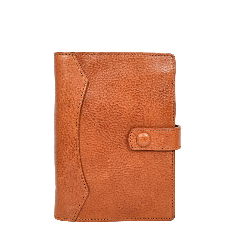 Premium Leather Diary Personal Organiser A6 Size Paper Refillable Ring Binder Notebook Velmora Caramel