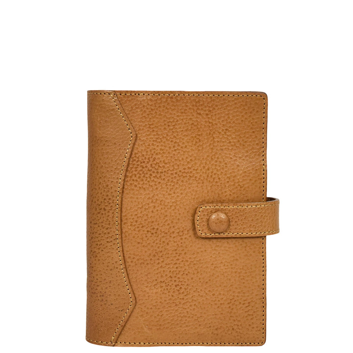 Premium Leather Diary Personal Organiser A6 Size Paper Refillable Ring Binder Notebook Velmora Olive Brown
