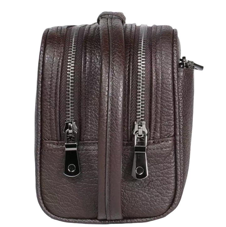 Real Leather Toiletry Wash Bag Alexander Brown