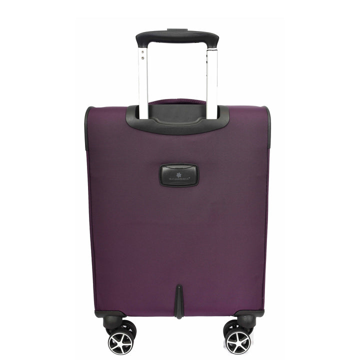 Cabin Size Soft Carry-On Suitcase with Four Wheels Hand Luggage, 50cm / 20 Inch Air Ease Purple