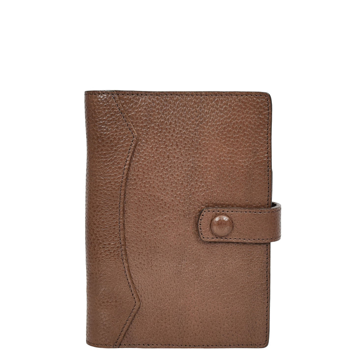Premium Leather Diary Personal Organiser A6 Size Paper Refillable Ring Binder Notebook Velmora Dark Brown