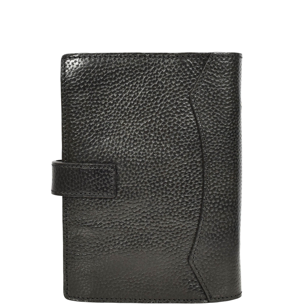 Premium Leather Diary Personal Organiser A6 Size Paper Refillable Ring Binder Notebook Velmora Black
