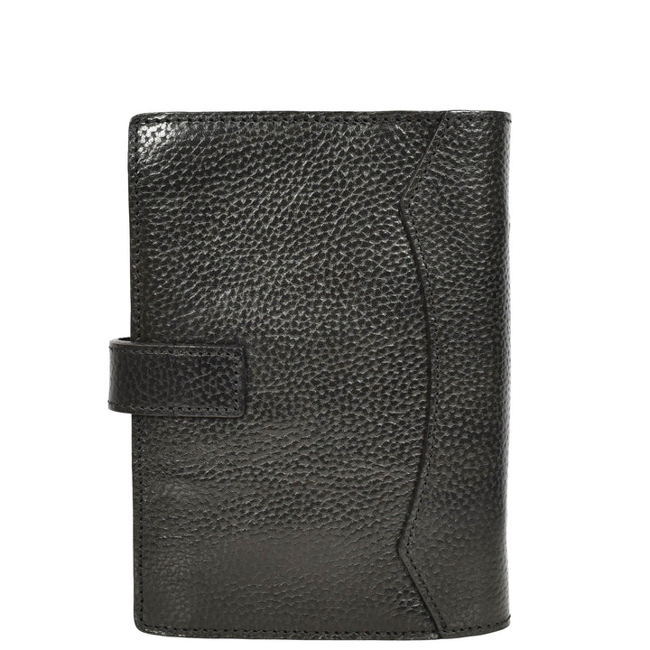 Premium Leather Diary Personal Organiser A6 Size Paper Refillable Ring Binder Notebook Velmora Black