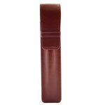 Real Leather Pen Cover Classic Ball Fountain Pen Holder Case HOL482 Brown 5