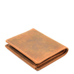 Mens Tan Colour Hunter Leather Wallet RFID Bifold HOL90 2