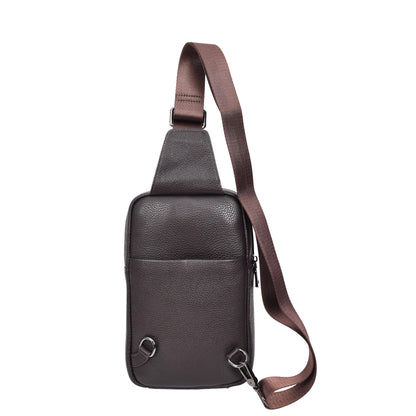 Real Leather Cross Body Chest Bag Elliot Brown-2
