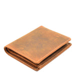 Mens Tan Colour Hunter Leather Wallet RFID Bifold HOL90 6